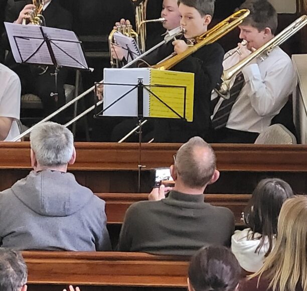 Young Trombonist Edward in full flow