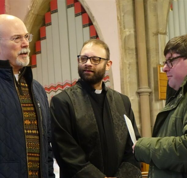 Students from Luther King, Jake Lester, Rev. Rob Foreman, URC Student Simon Peters